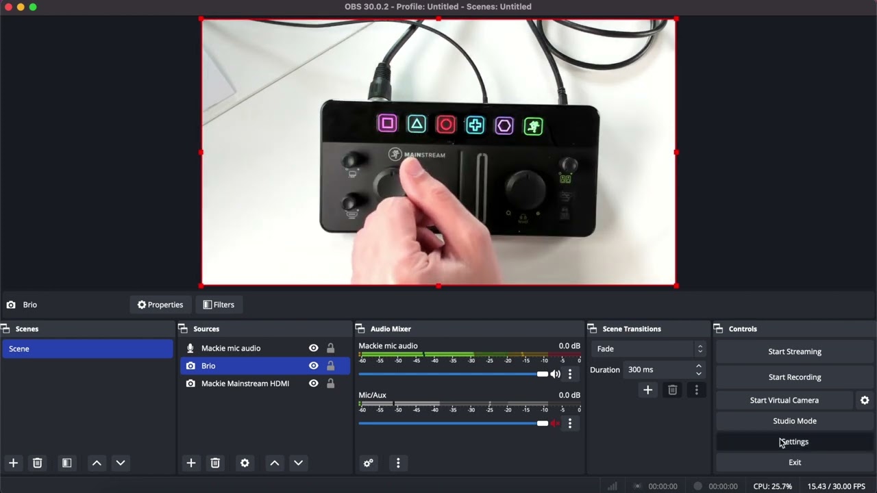 Mackie Mainstream Where To Set OBS Hotkeys