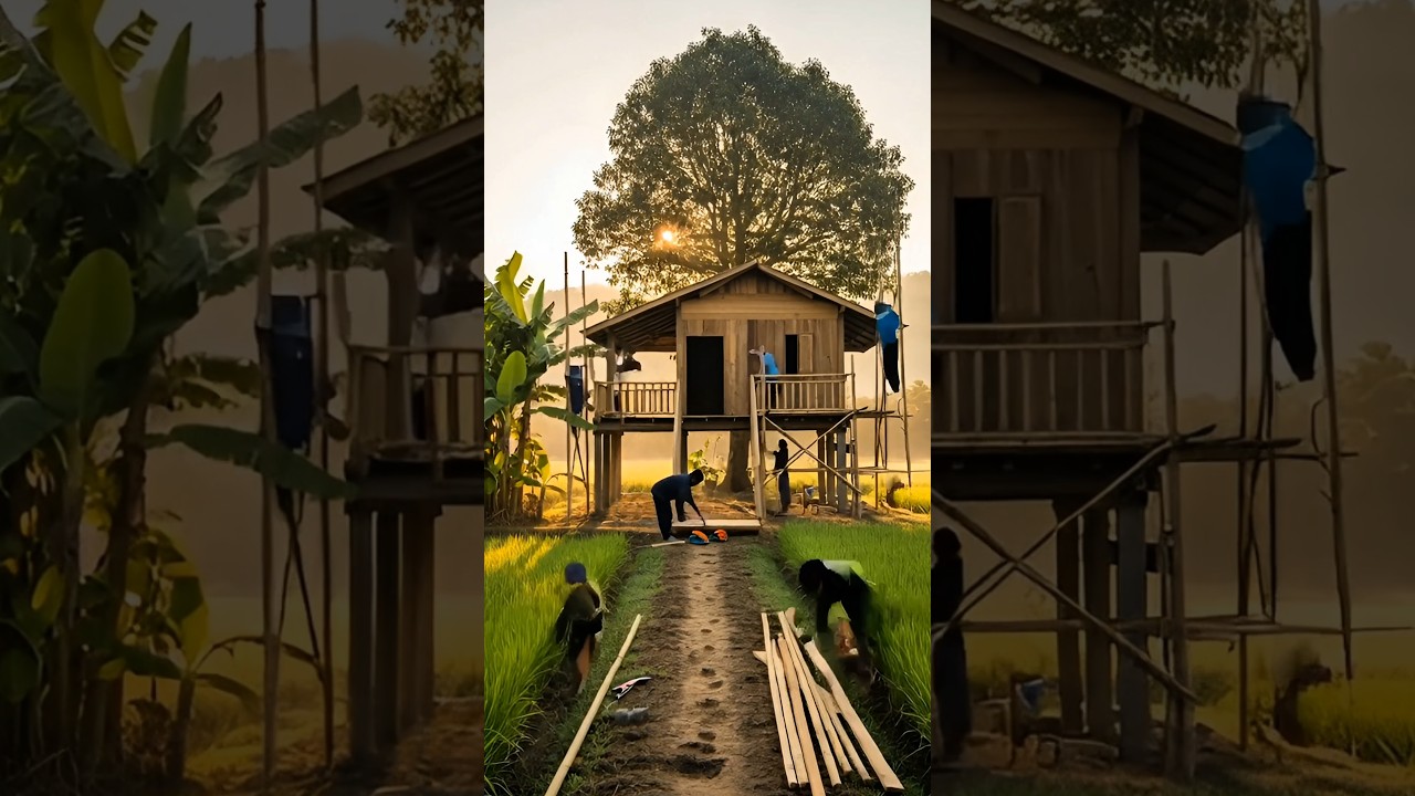 piękno domu na wsi 🥦🌳#timelapse #dom #budowa #budowa