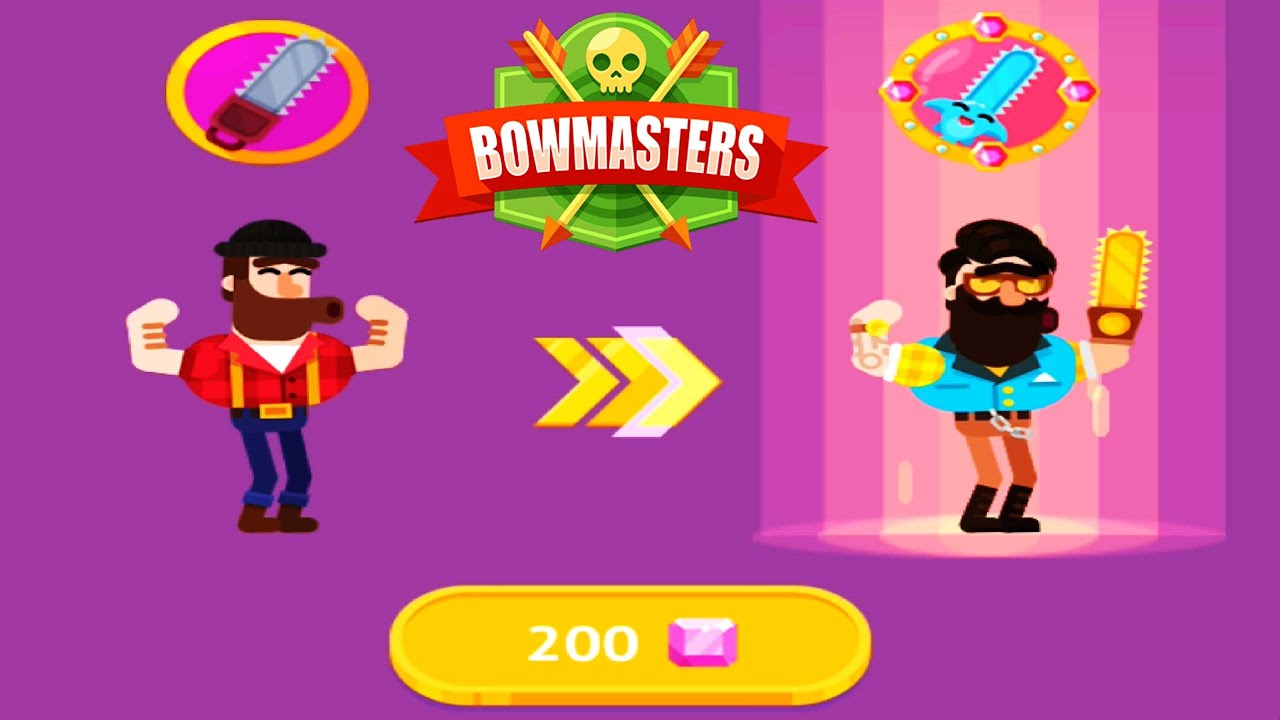 ДРОВОСЕК УЛУЧШЕНИЕ ГЕРОЯ в новом обновлении (мобильной игры) на андроид Бовмастерс / Bowmasters