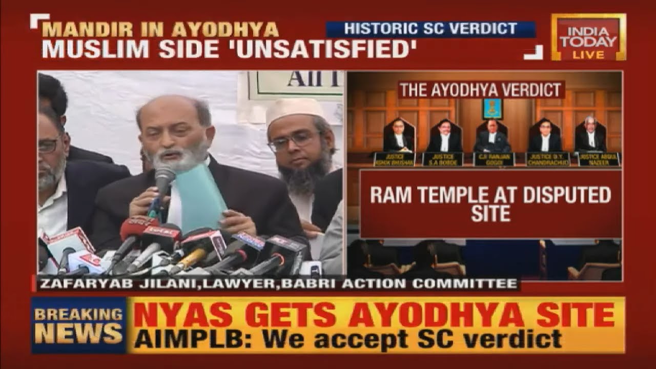 Respect The Verdict, But Judgement Not Satisfactory: Muslim Board Laywer Reacts To Ayodhya Verdict
