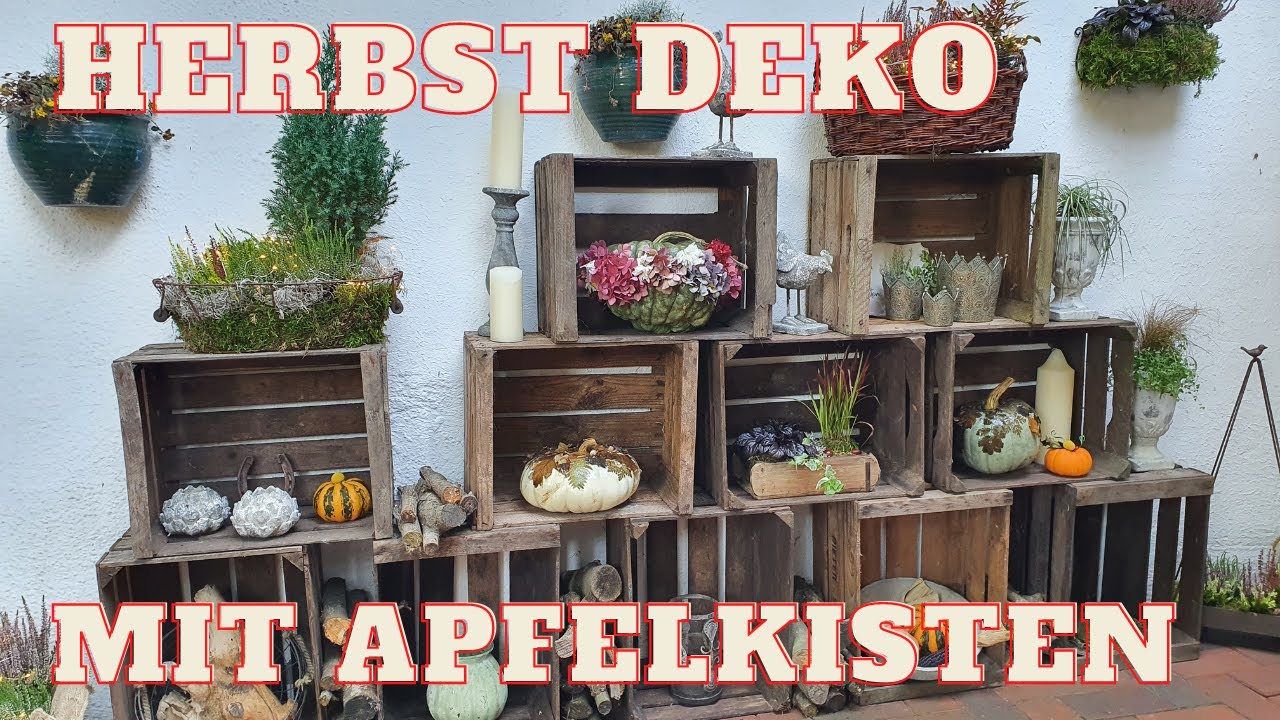 Осень сделай сам с коробками для яблок и вереском | осенняя посадка | Идея украшения балкона и