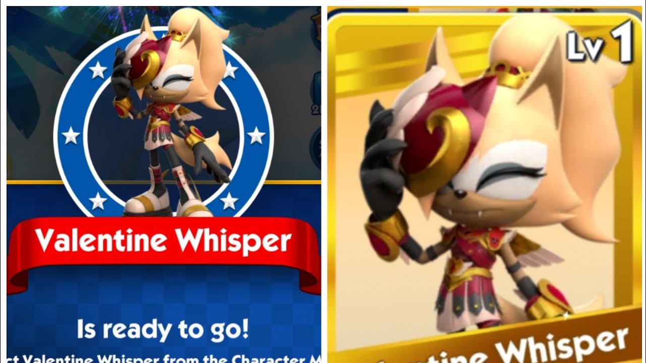 نجيب شخصية Valentine Whisper في سونيك داش 