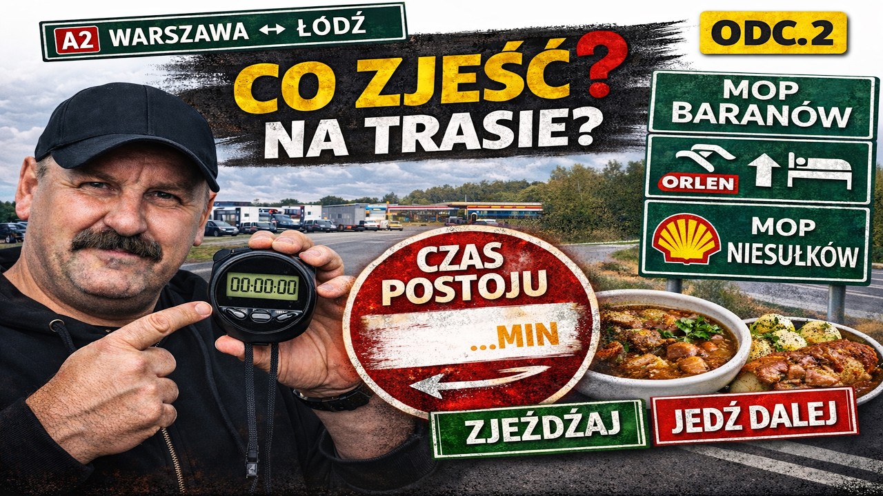 Co zjeść w trasie? A2 Warszawa&ndash;Ł&oacute;dź 🚗 | Baran&oacute;w vs Niesułk&oacute;w | ODC. 2