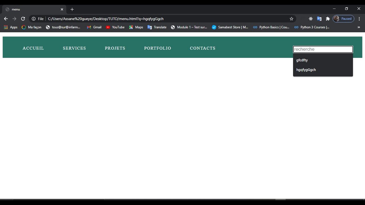 TUTO: Créer un Menu en HTML et CSS