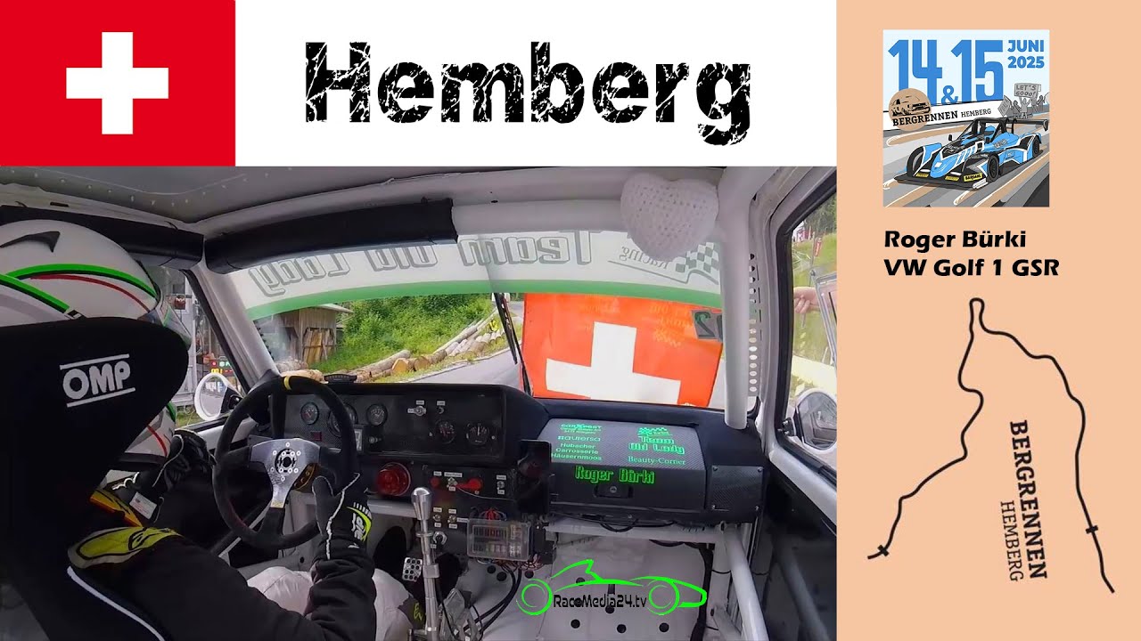 Wyscig G&oacute;rski Onboard | Hemberg (Szwajcaria) Roger B&uuml;rki | VW Golf 1 GSR | Kurs Information | BiD
