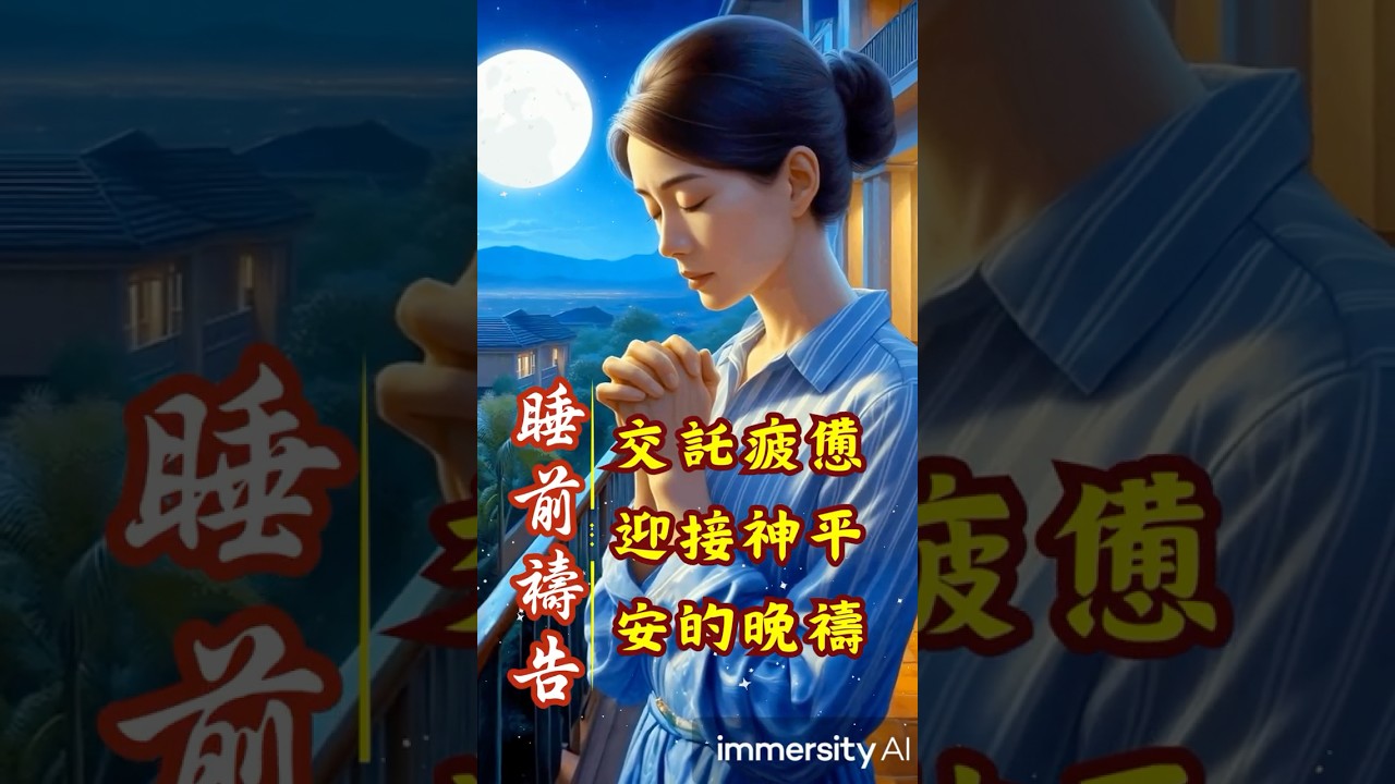 ✝️恩典之路✝️｜睡前祷告 - 交託疲憊，迎接神平安的晚禱 #睡前祷告 #禱告 #基督徒信仰 #信仰生活 #海外基督徒生活 #shorts