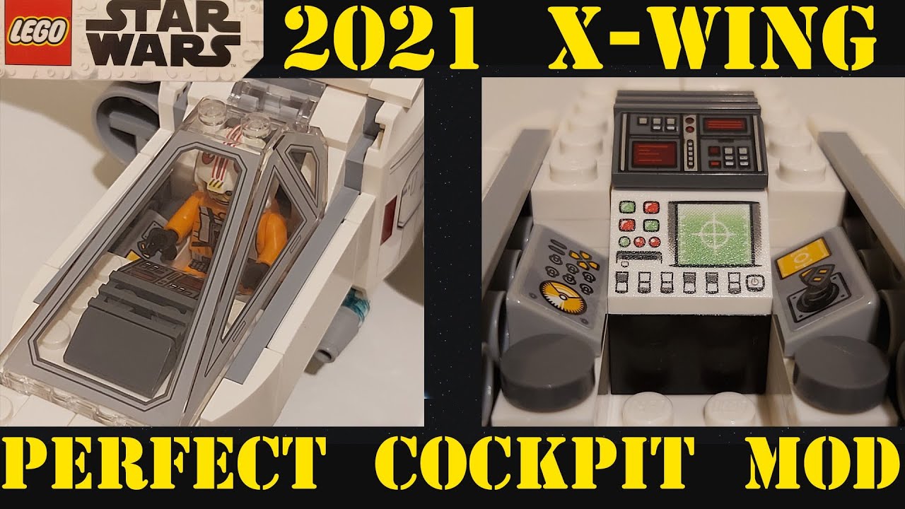 LEGO Star Wars 2021 X-Wing - Perfect Cockpit MOD TUTORIAL
