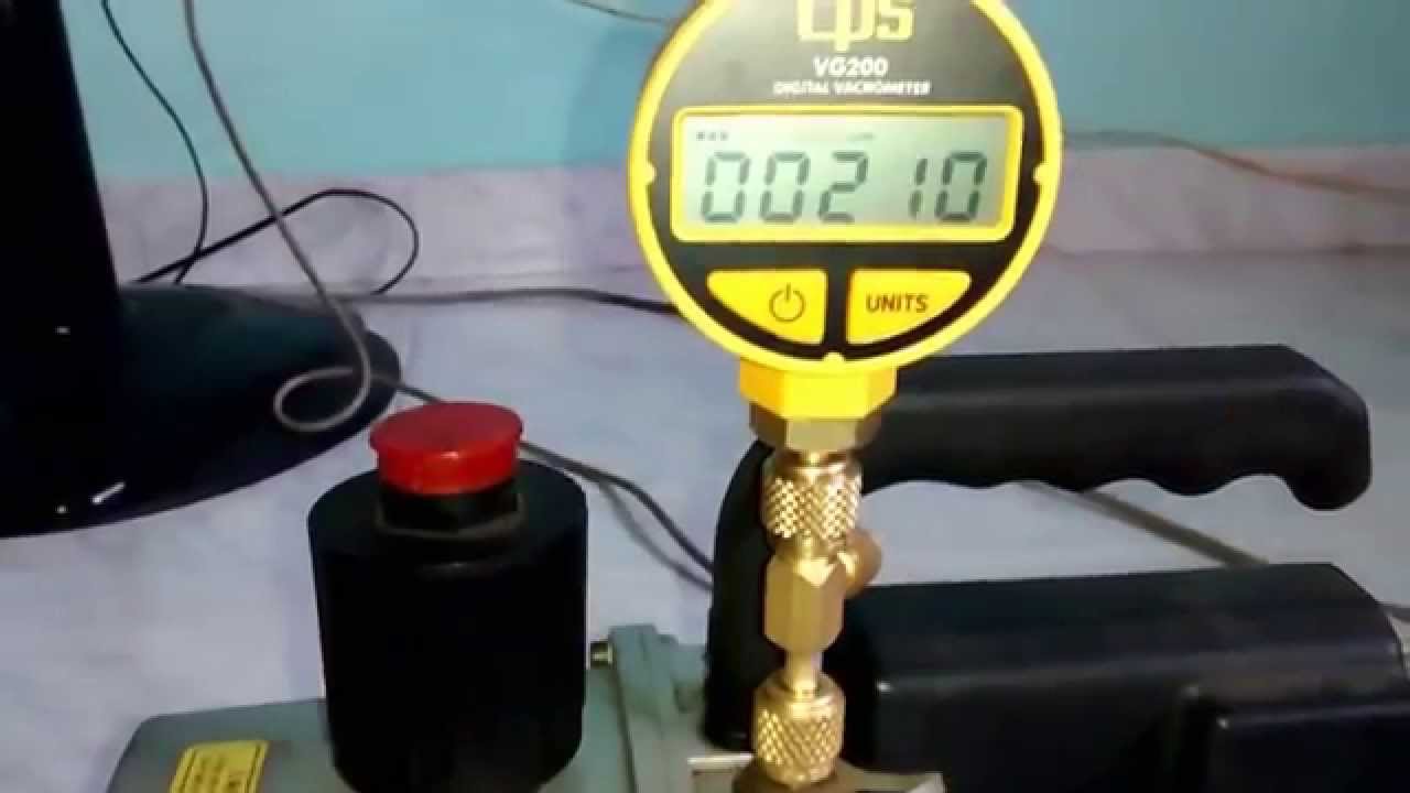 COMO PROBAR EL ESTADO DE SU BOMBA DE VACÍO MIDIENDO SUS PRESIONES MÍNIMAS CON UN VACUÓMETRO
