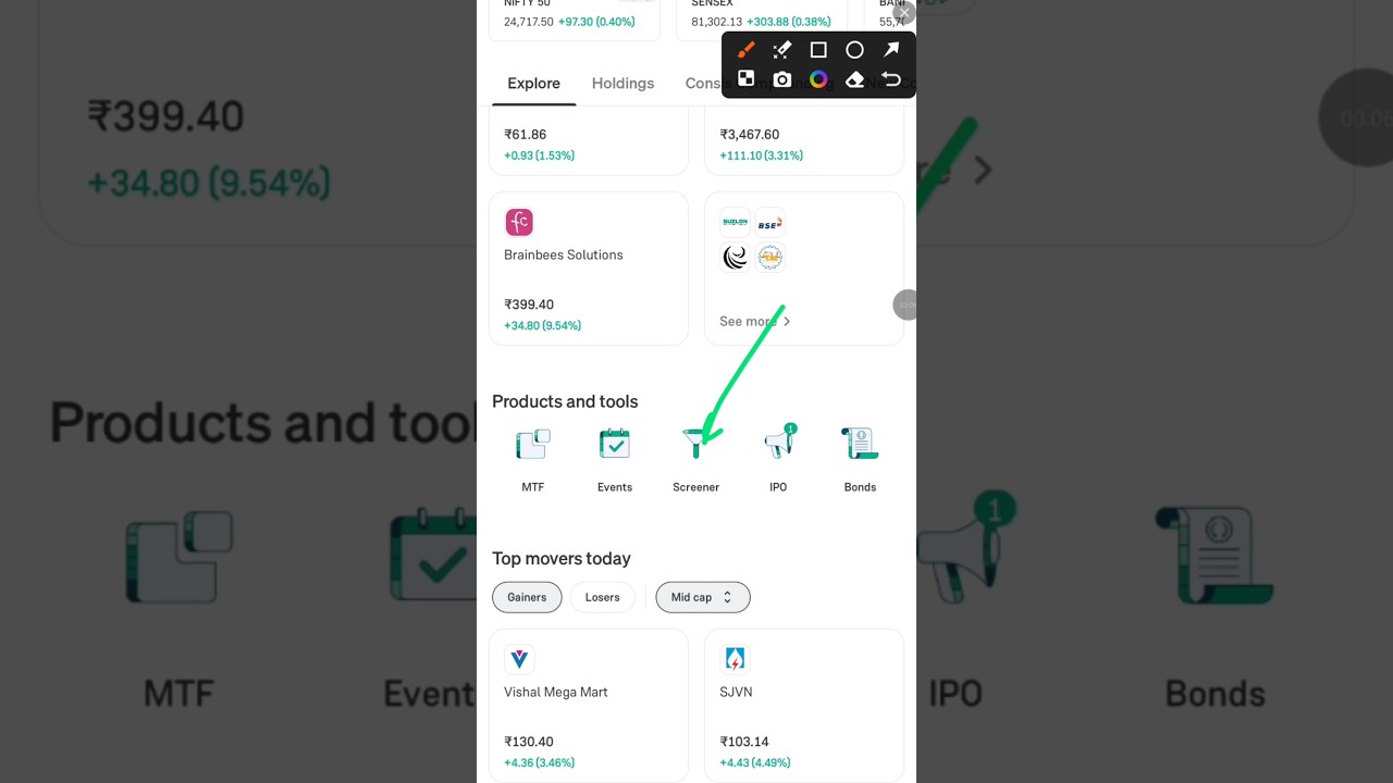 Groww Stock Screener || Stock Screener In Groww App