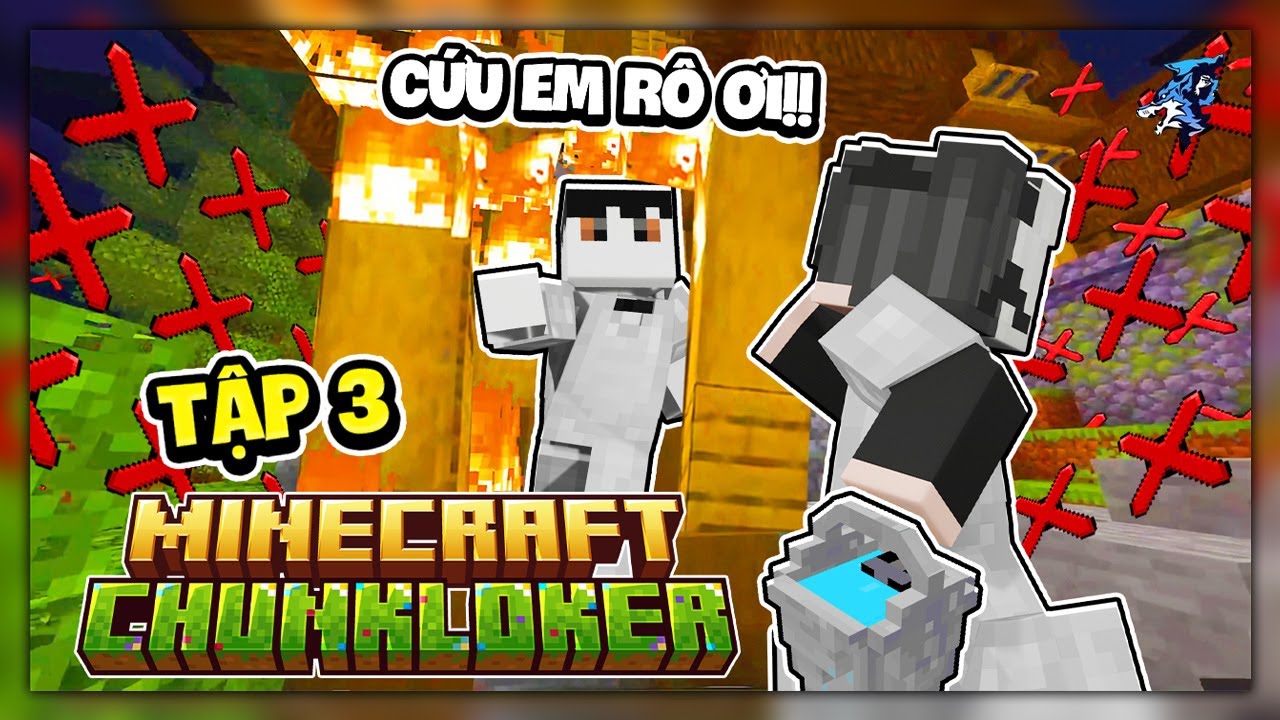 Tôi Lao Vào Biển Lửa Để Cứu NeyuQ, Mở Rộng 50%  Thế Giới | Minecraft Chunk Lock Tập 3