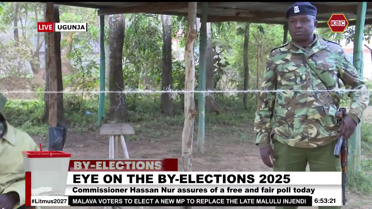 Voting underway at Ugunja Townhall Polling station, one of the 116 voting centres