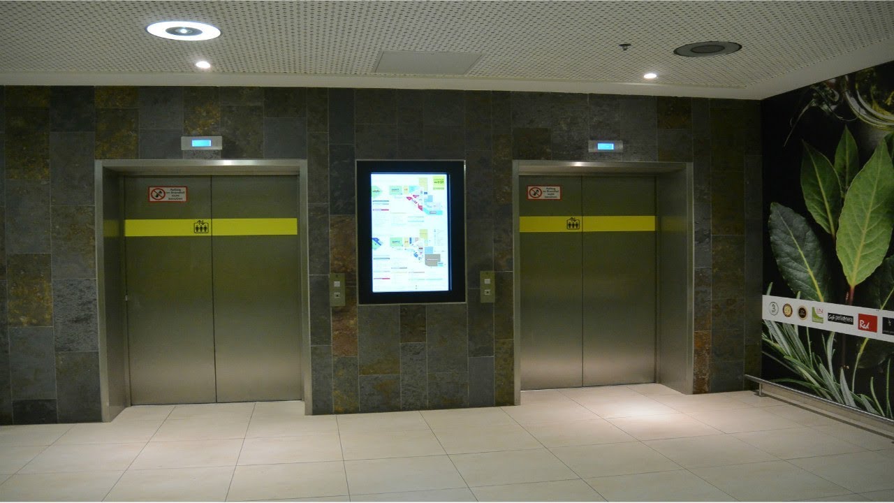 2013 ThyssenKrupp EVOLUTION BLUE traction elevators @ Center West, Graz, Austria