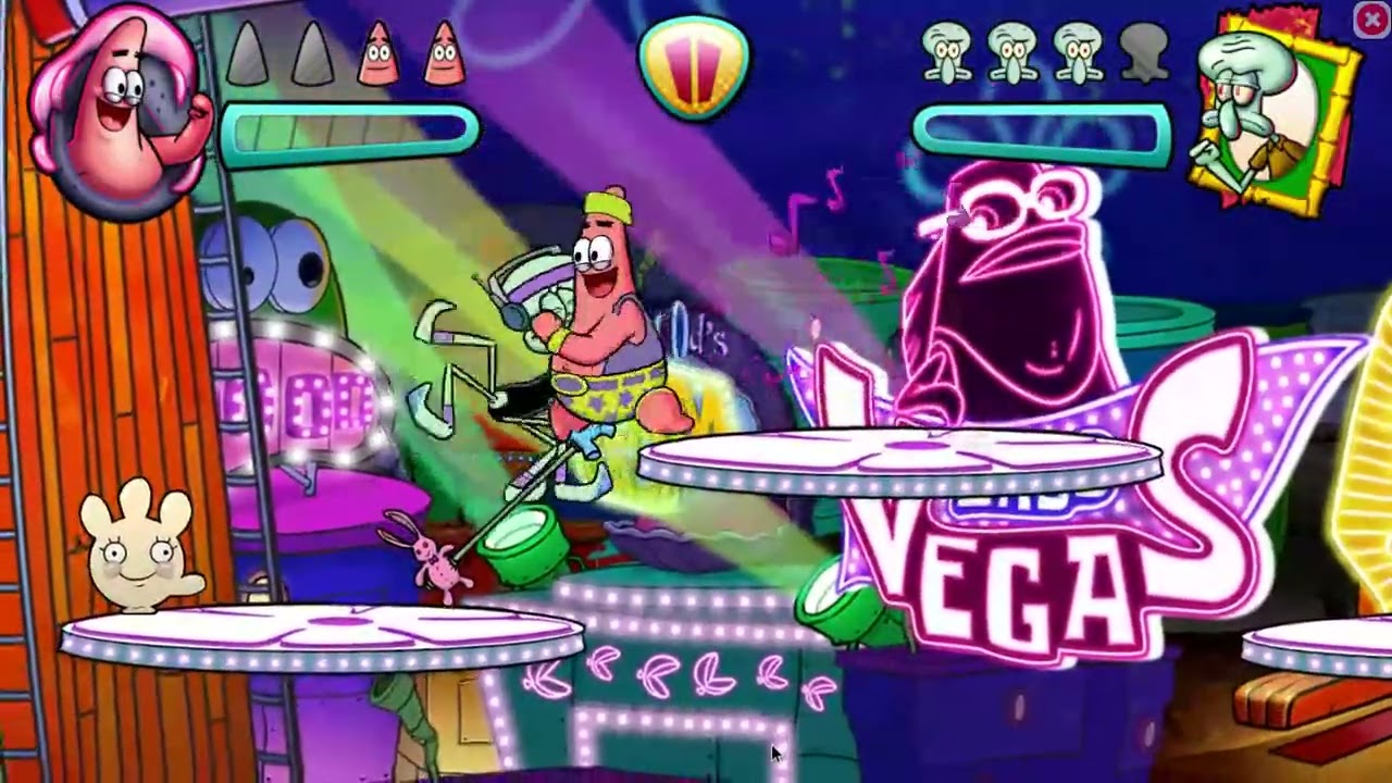 Bikini Bottom Brawlers Wrestler Patrick vs GYM Squidward