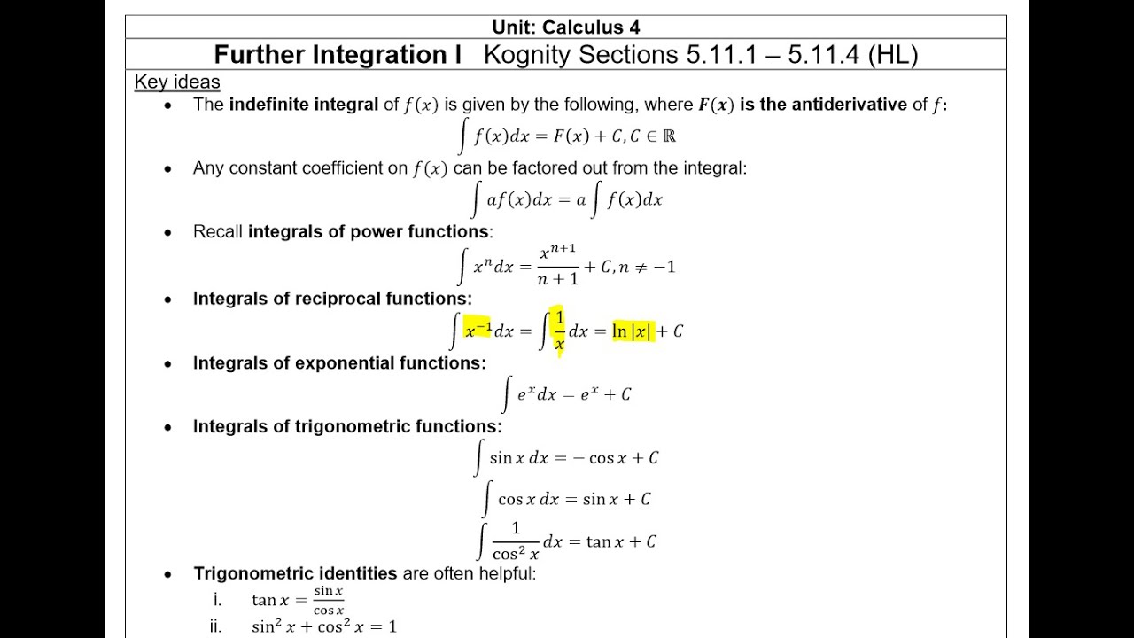 I.B. Mathematics A&I Lesson 5.11a 