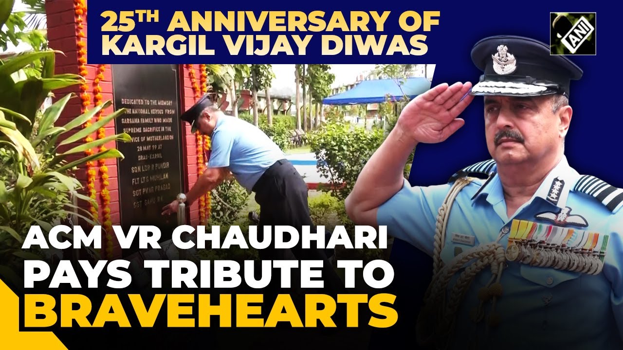 Kargil Vijay Diwas| ACM VR Chaudhari pays tribute to Bravehearts at Sarsawa Air Station