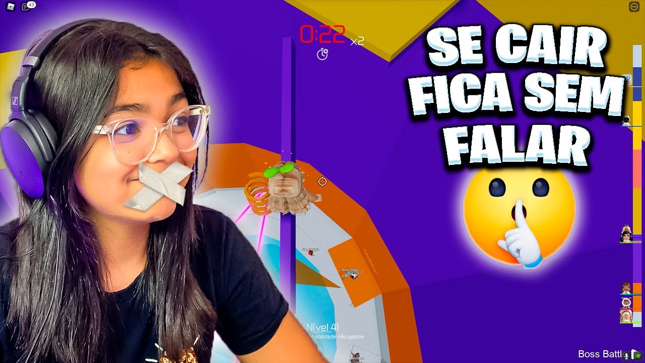 ROBLOX - SE CAIR OU MORRER FICA SEM FALAR!