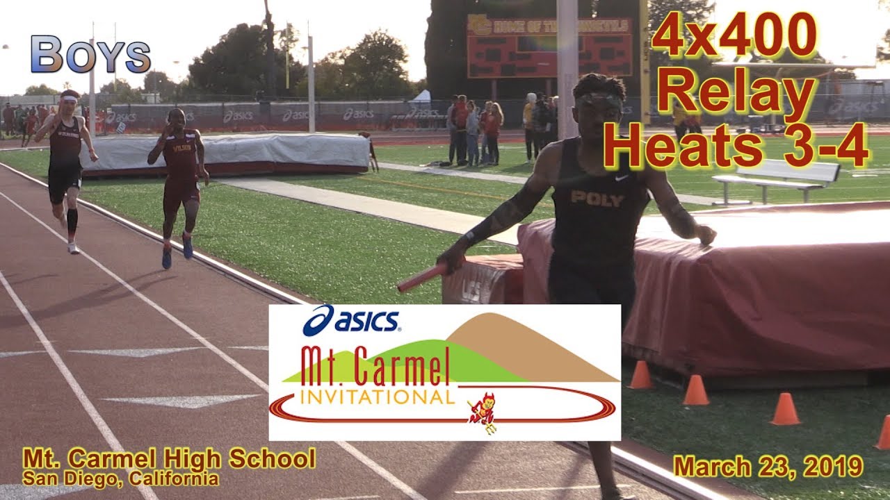 2019 TF - Mt Carmel - 4x400 (Boys, Heats 3-4 [of 4])
