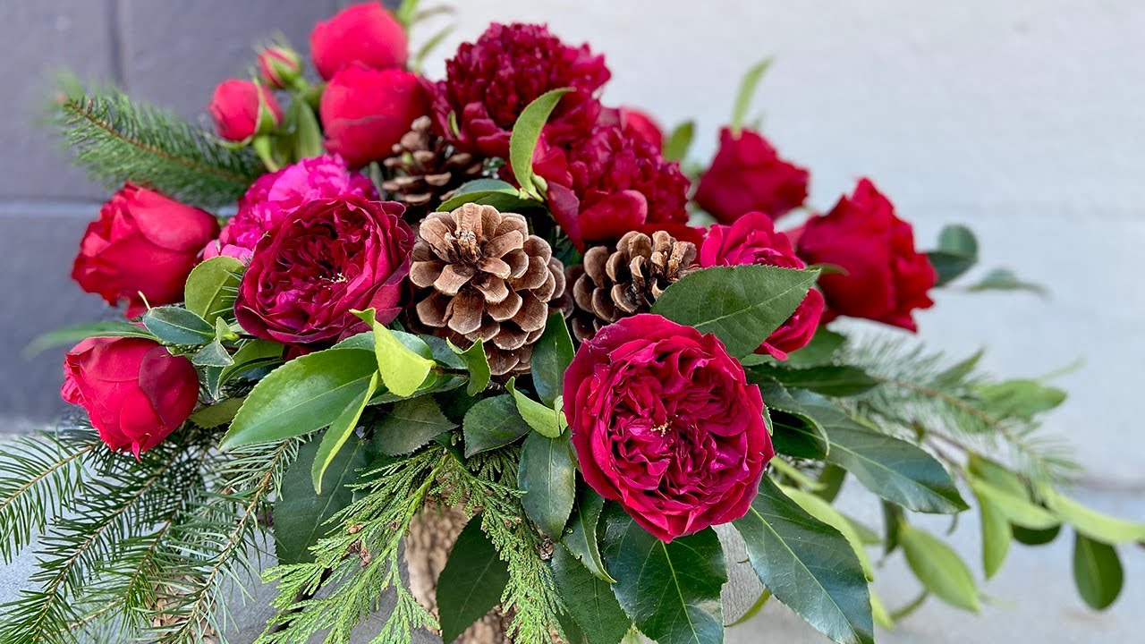 Christmas Evergreen Centerpiece