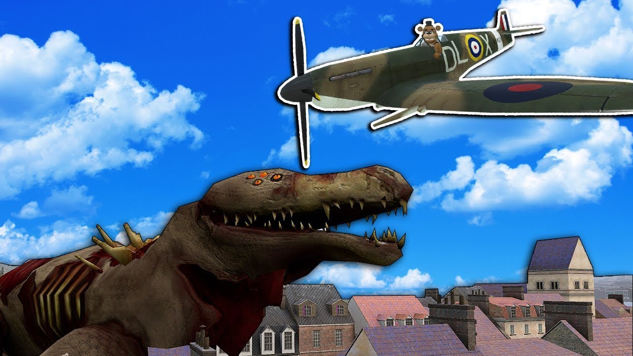 WW2 Planes Attack Giant SCP 682 in Gmod! - Garry's Mod Gameplay