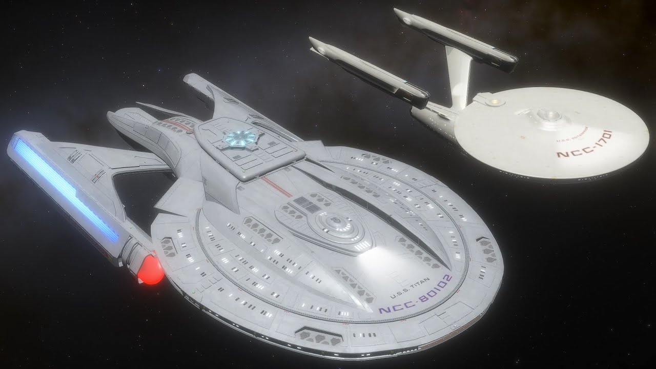 USS Titan v Enterprise Refit Size Comparison