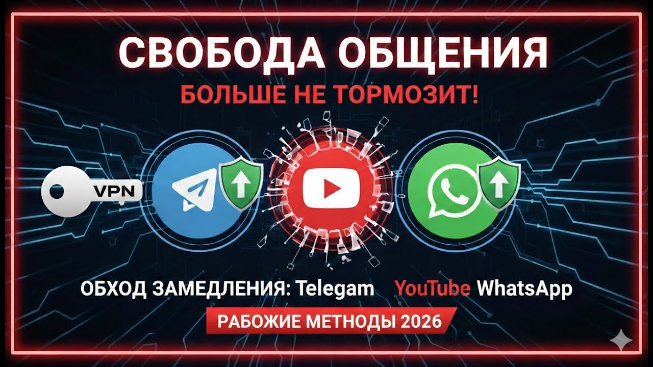 🤬 Telegram, WhatsApp, YouTube НЕ РАБОТАЮТ! Что делать 2026 ❗