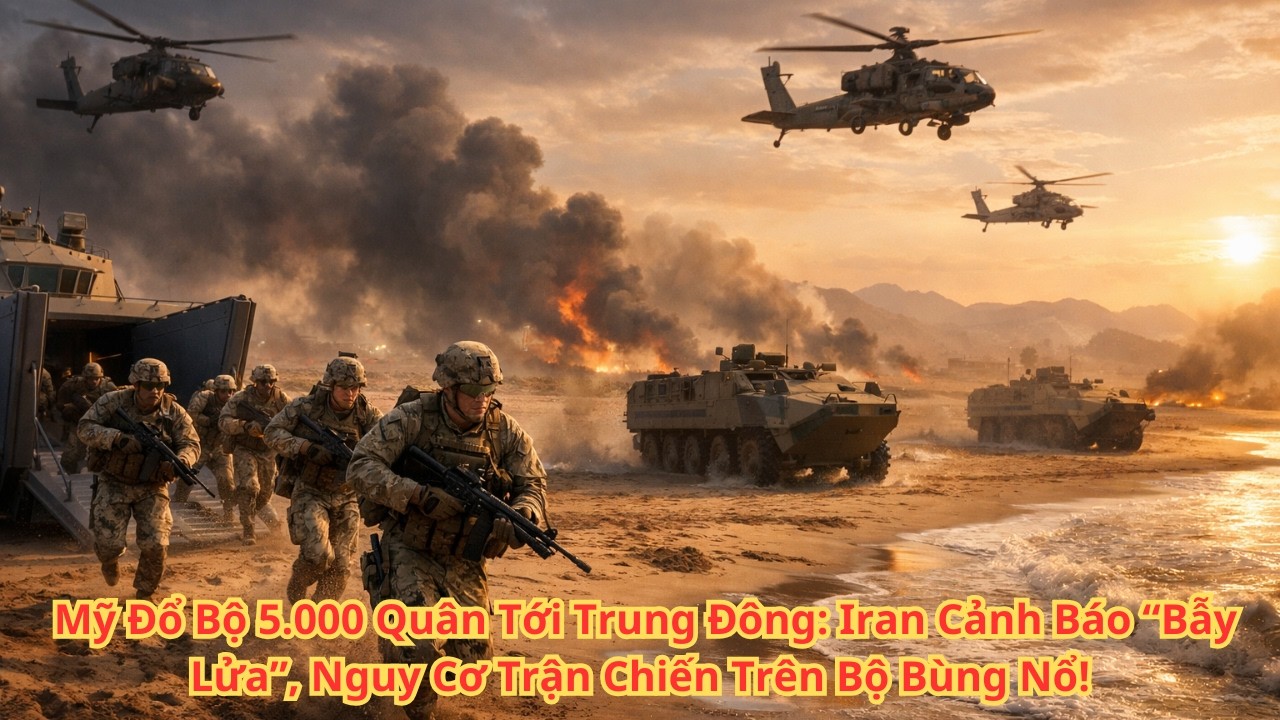 Mỹ Đổ Bộ 5.000 Quân Tới Trung Đông: Iran Cảnh Báo “Bẫy Lửa”, Nguy Cơ Trận Chiến Trên Bộ Bùng Nổ!