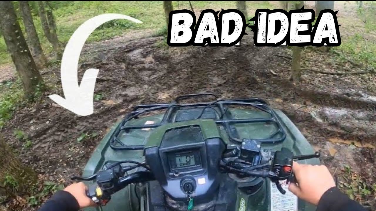 I Got My Fourwheeler Stuck in THICK MUD!!