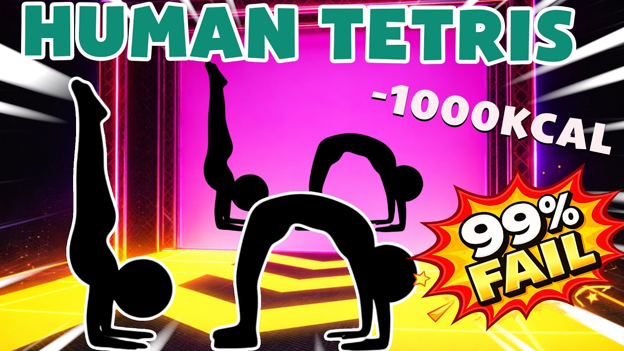 Human Tetris х 2 Player Co op 🔥 Viral Interactive Warm Up Game  Full HD