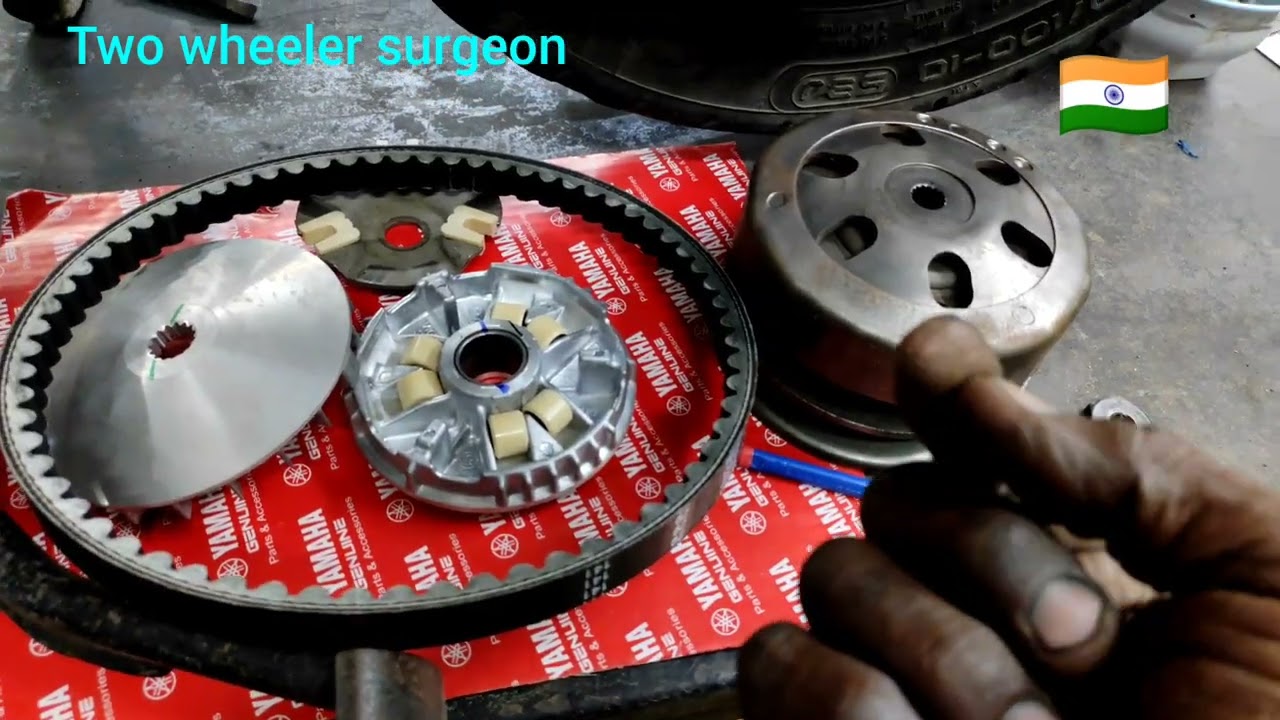 Yamaha Ray How To Replace Clutch Roller and V - Belt
