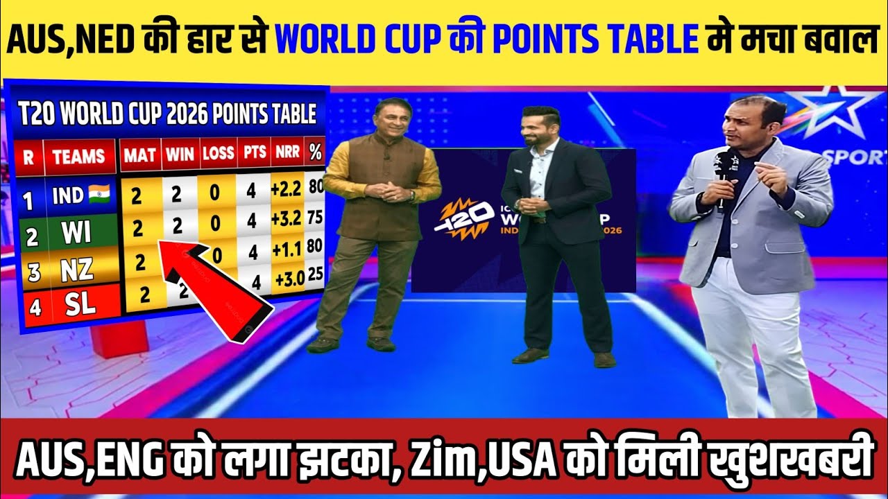 T20 World Cup points table ऑस्ट्रेलिया नीदरलैंड की हार से पॉइंट्स टेबल मे आया भूचाल ind सेमीफाइनल मे