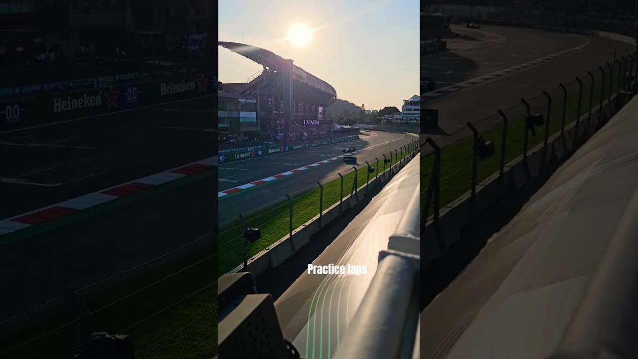 first time attending F1, Practice laps set in