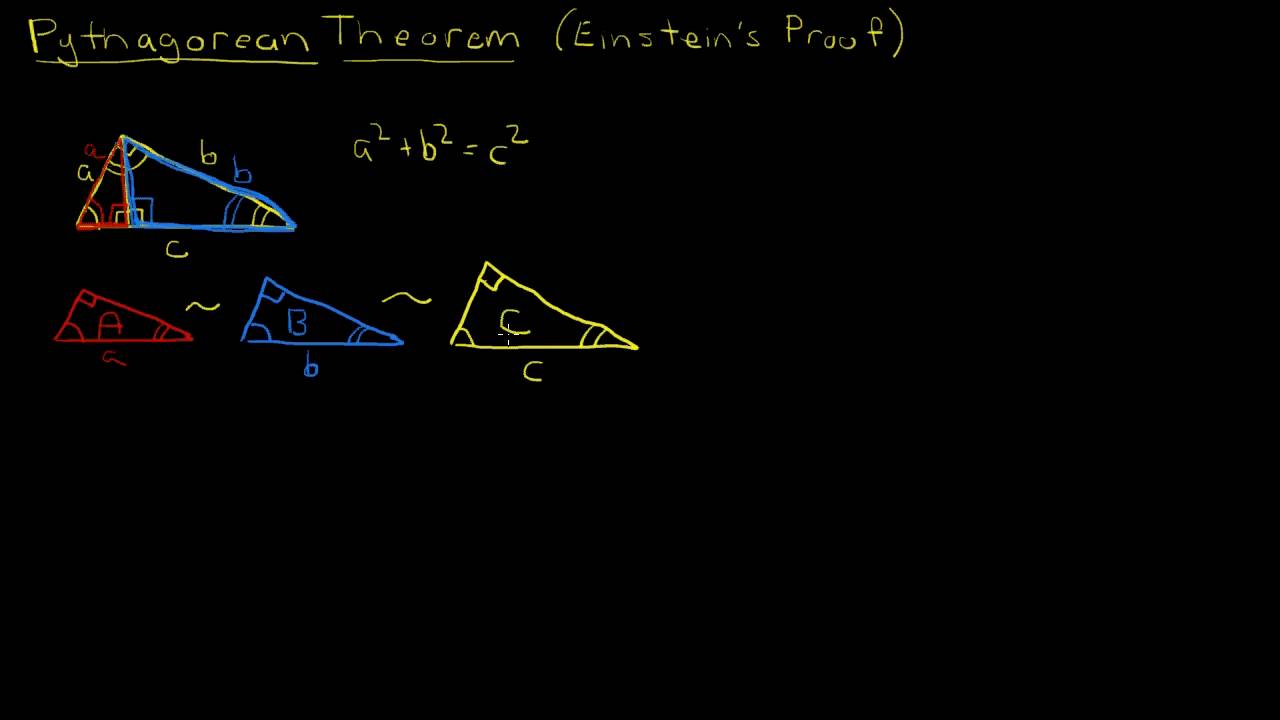 Einstein's Proof of the Pythagorean Theorem