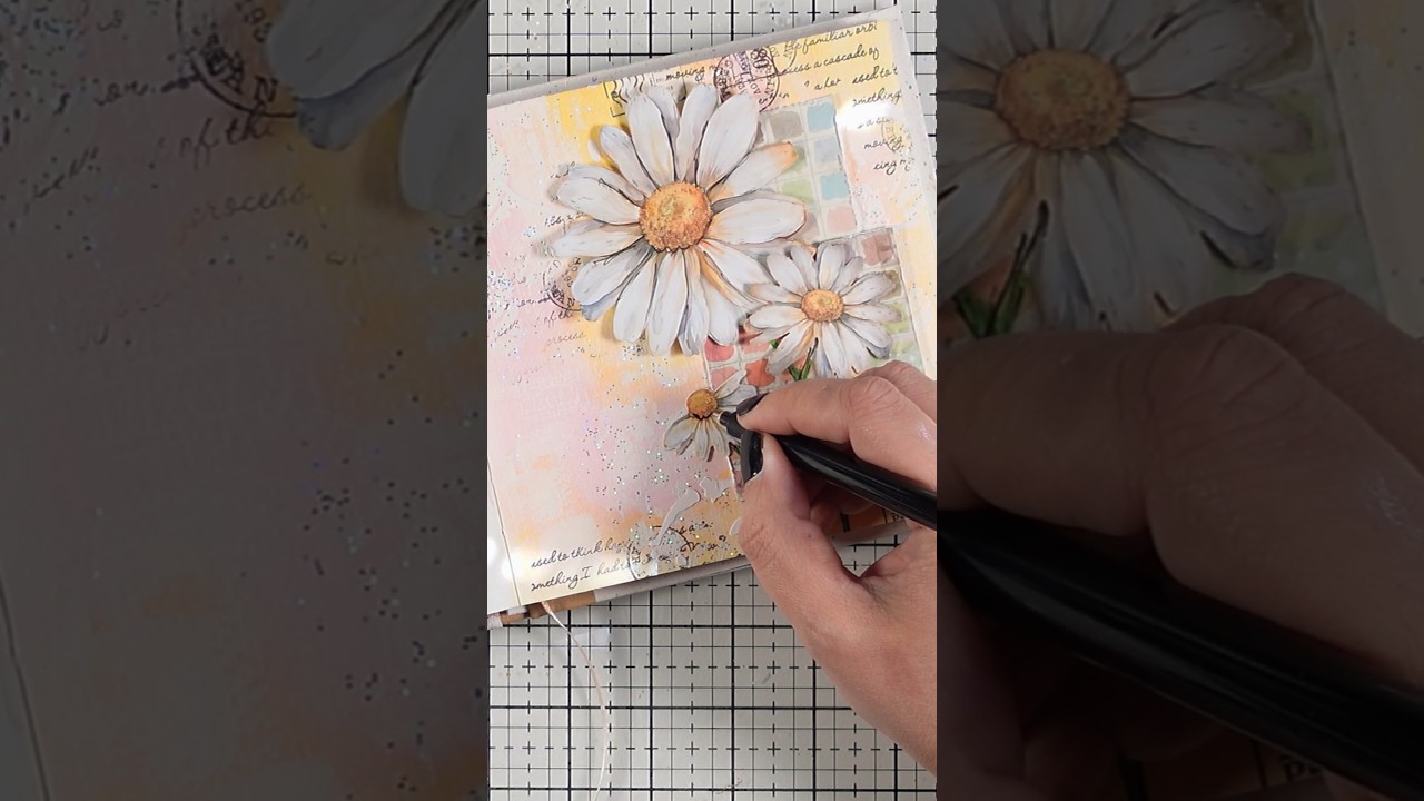 Daisies - art journal page
