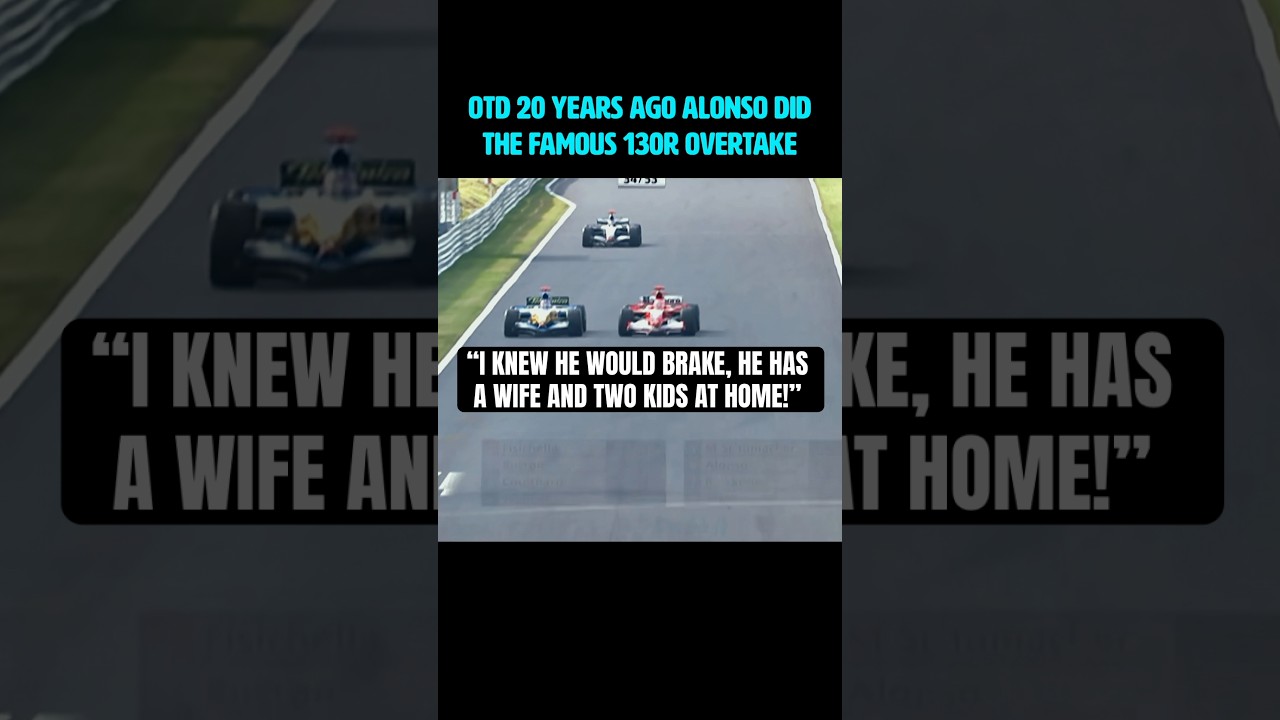 One of the GREATEST Overtakes in F1 HISTORY! Alonso 130R on Schumacher #f1 #f1shorts #fernandoalonso