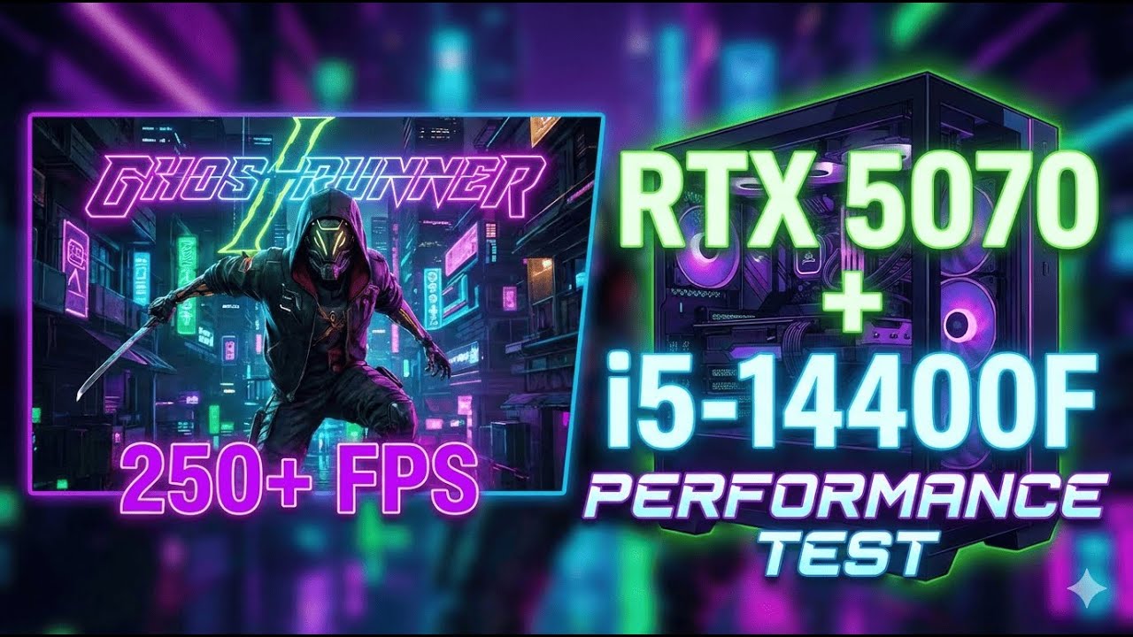 Ghostrunner 2 FPS Test | RTX 5070 + i5-14400F | 1080p Epic Settings & Ray Tracing