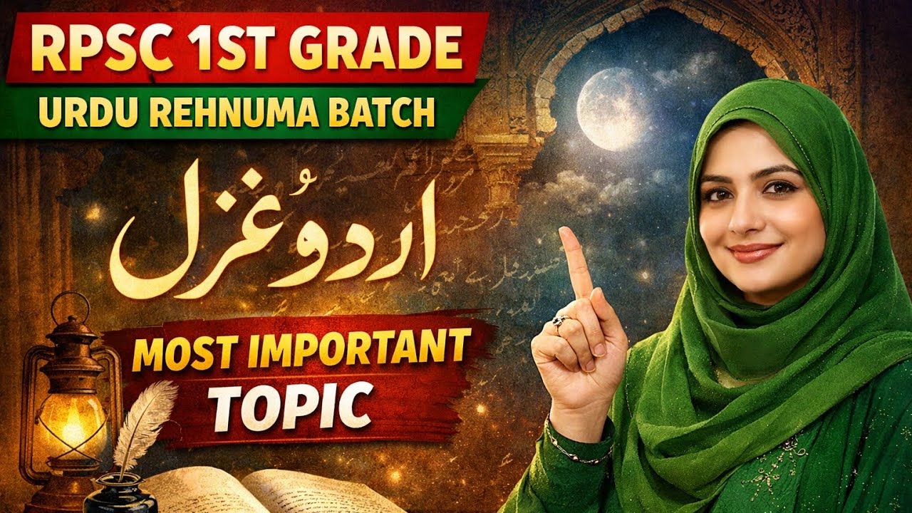 RPSC 1ST GRADE URDU||RPSC PGT URDU||REHNUMA BATCH||URDU GHAZAL 