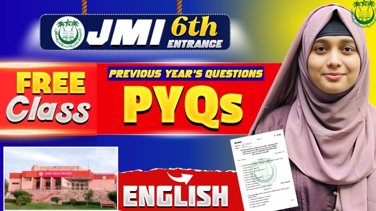 Jamia Millia Islamia 6th Entrance 2022 English Paper Solution | Top Questions for 2026 Exam 🔥