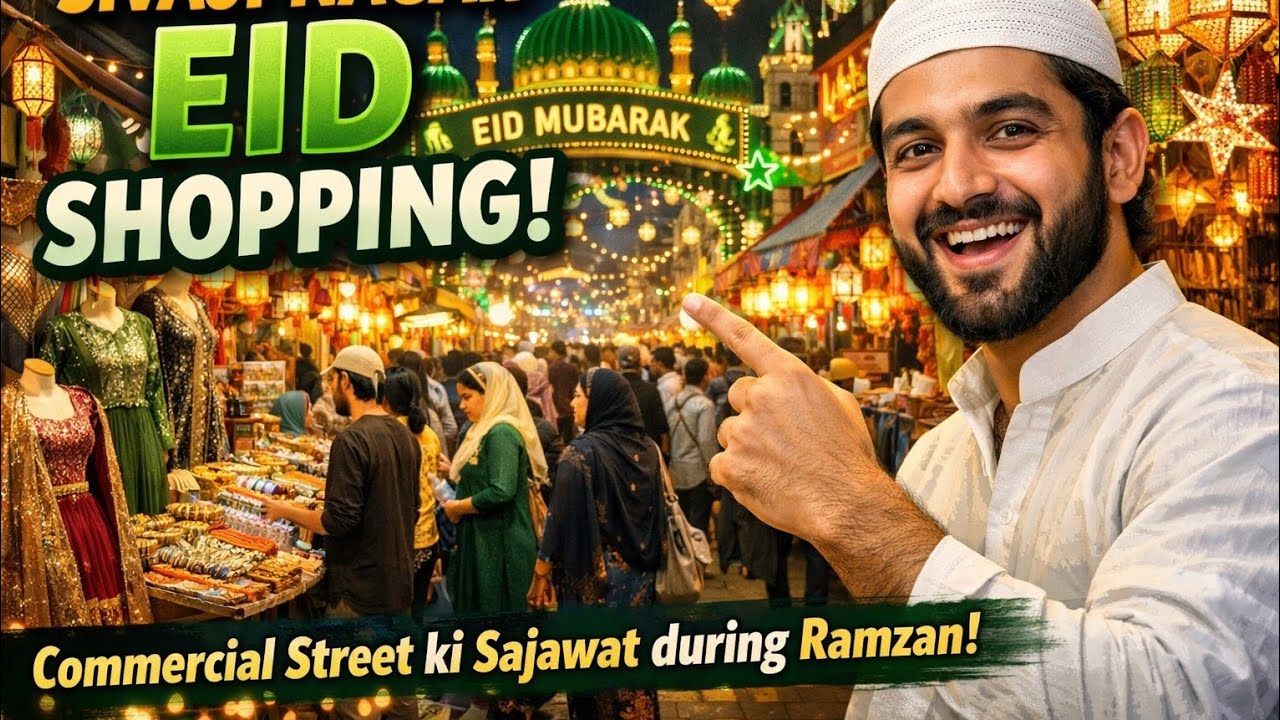 Sivaji nagar Bangalore mai eid k shopping ka nazara commercial Street ki sajawat during Ramzan 