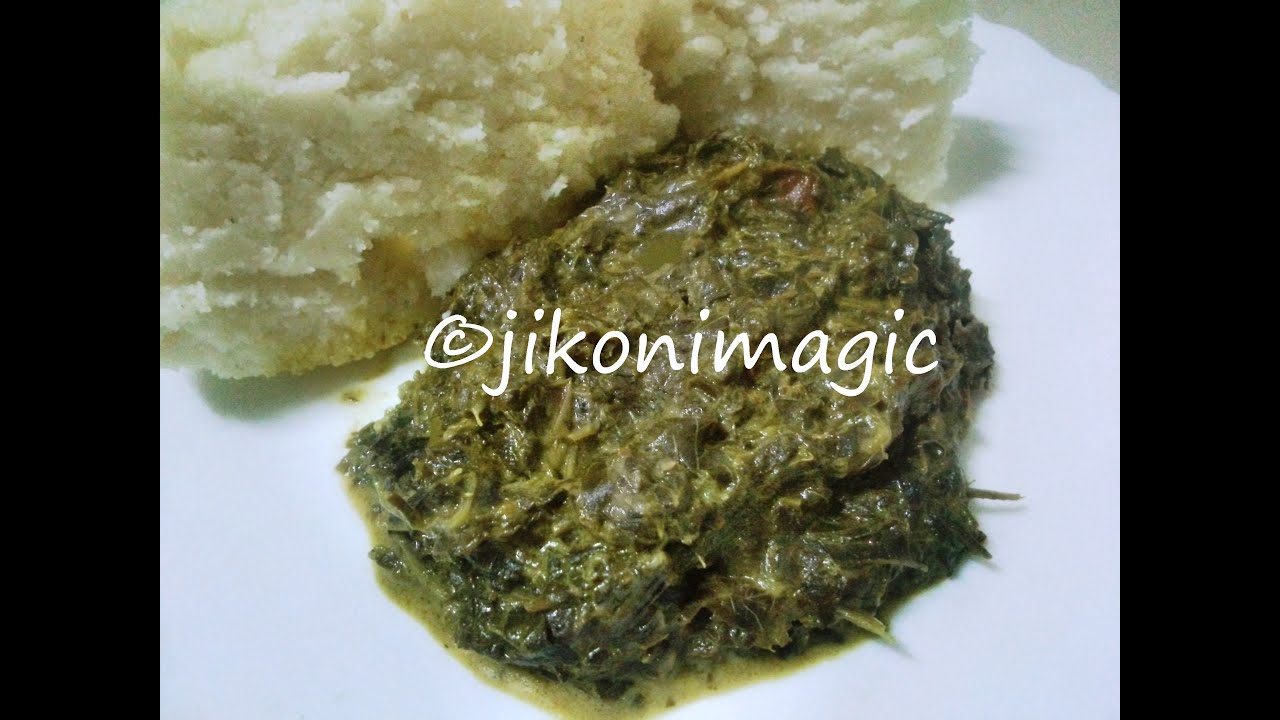 Mboga Kienyeji (Kunde and Terere) in Milk - Traditional Vegetables - Jikoni Magic