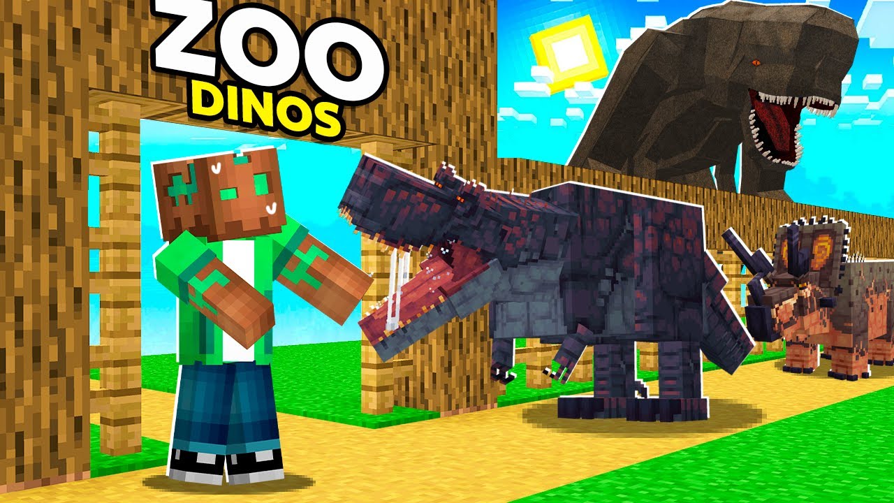 Construí un ZOO de DINOSAURIOS en Minecraft!