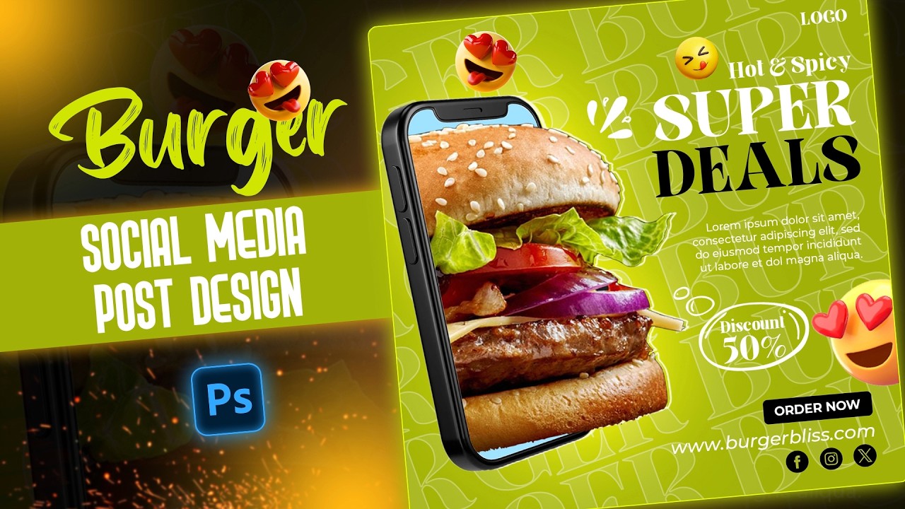 Burger Super Deals Design Secrets Revealed in PHOTOSHOP