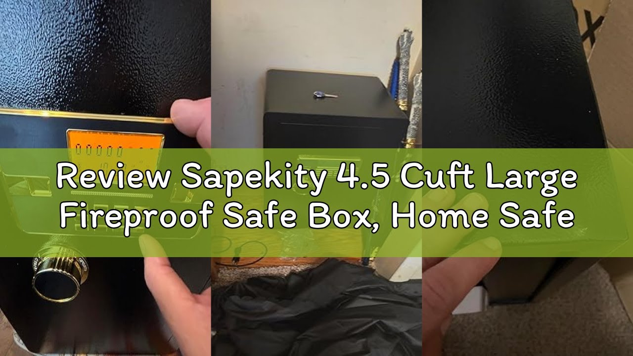 Review Sapekity 4.5 Cuft Large Fireproof Safe Box, Home Safes Water and Fireproof, Fire Proof Safe w