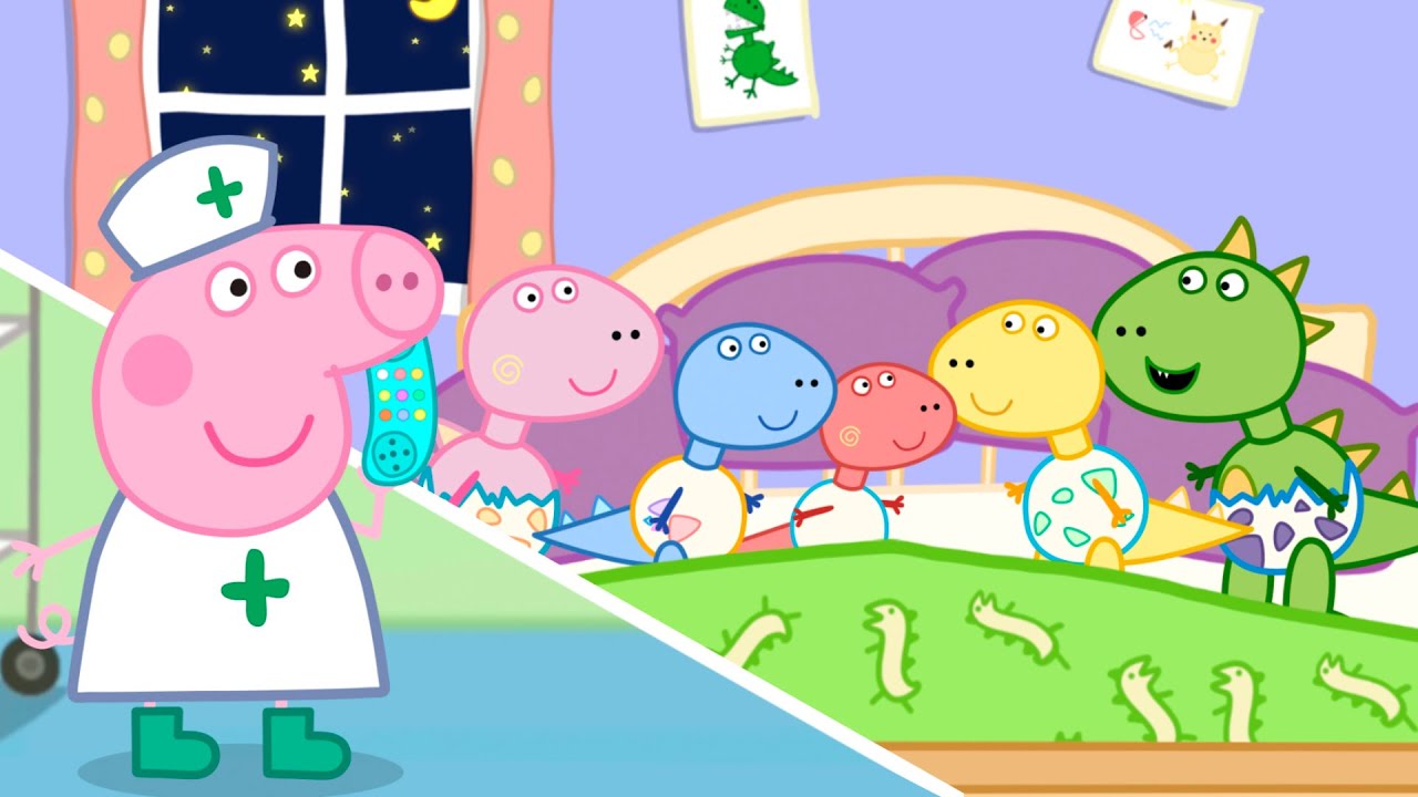 PEPPA PIG - Cinco Monitos Saltaban en la Cama (CANCIÓN INFANTIL en ESPAÑOL)