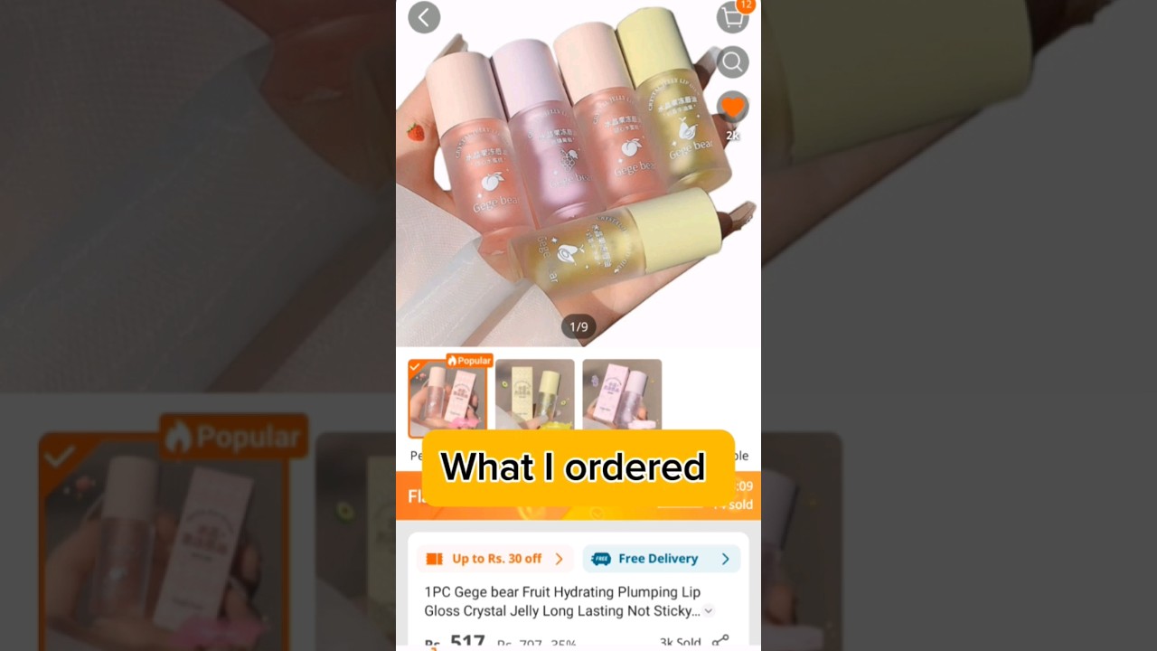 My fvrt lipgloss😍🫀bear fruit hydrating plumping lip gloss 🫶🥹 #daraz #shortsvideo #shorts