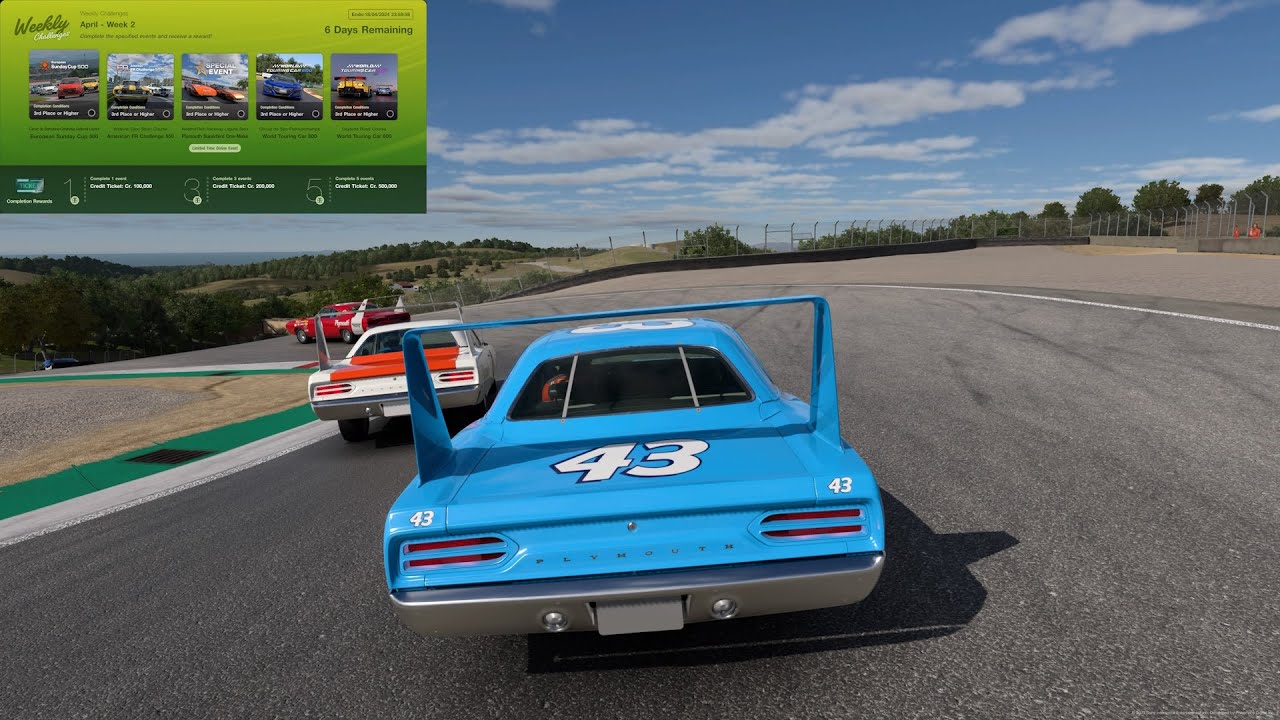 Gran Turismo 7 | Weekly Challenge | April - Week 2 | Special Event | Plymouth Superbird One-Make