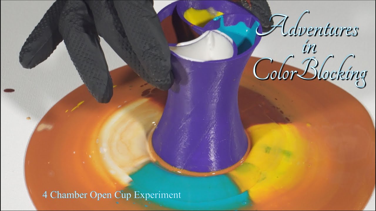 Adventures in Color Blocking ✨️ Beautiful Experiment with a 4 Chamber Open Cup!