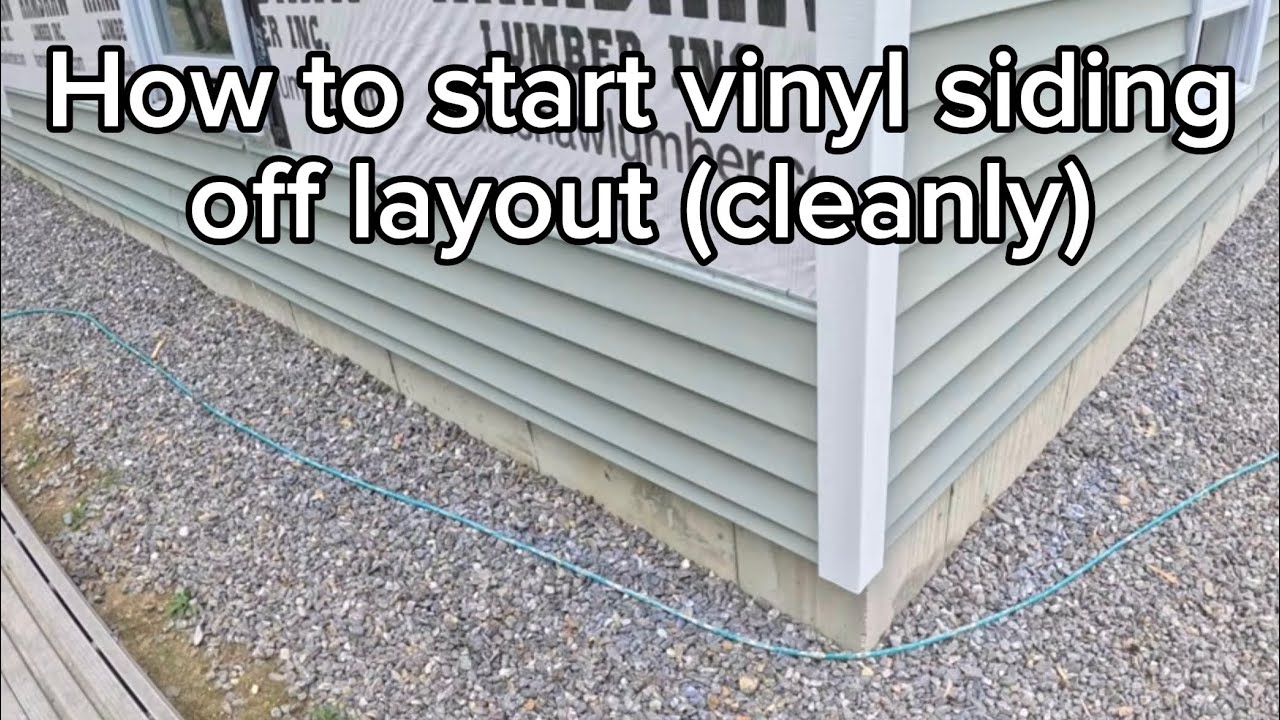 How to start vinyl siding with drops (cleanly)