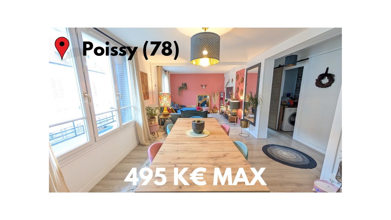 📍POISSY 💰 525 K€ 🔑 117m² Duplex CENTRE VILLE  + 2 Box + 2 Caves