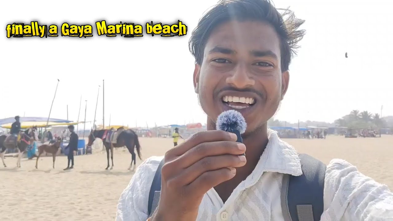 Finally a Gaya Chennai mein Marina beach 🏖️😱