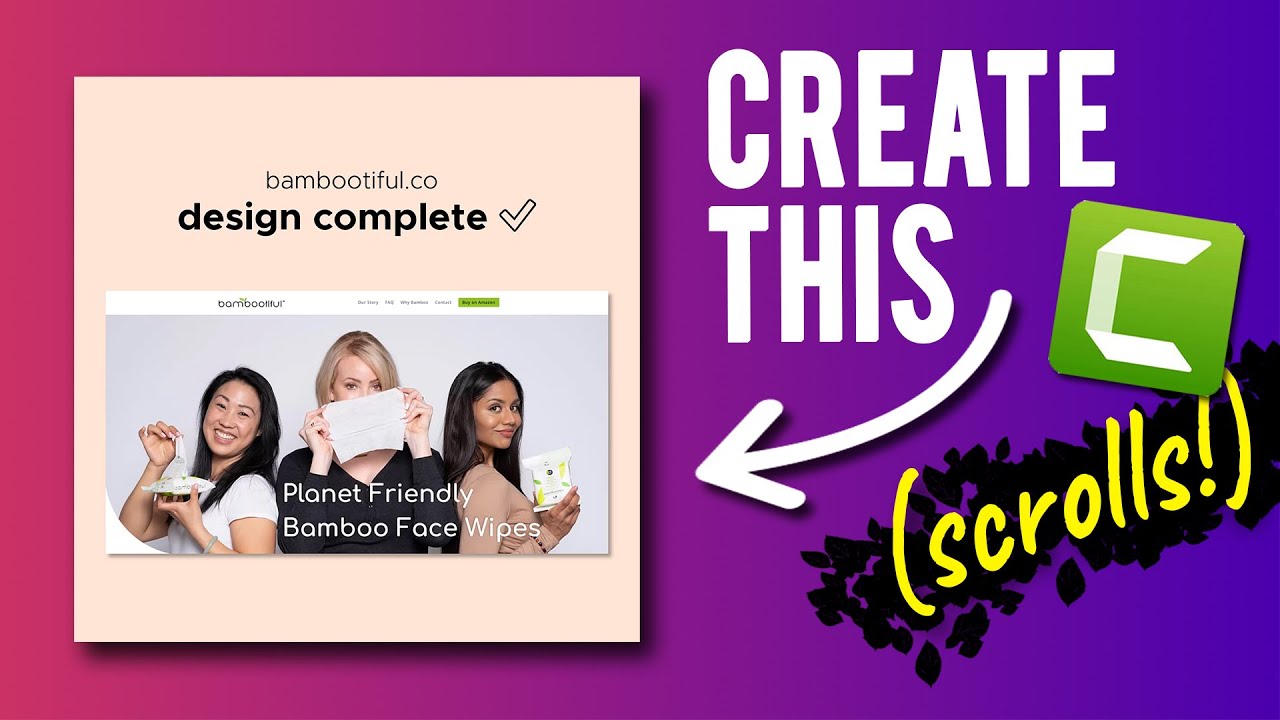 Make a Scrolling Website Mockup Using Camtasia to Feature on Social Media | SUPER SIMPLE! ✅